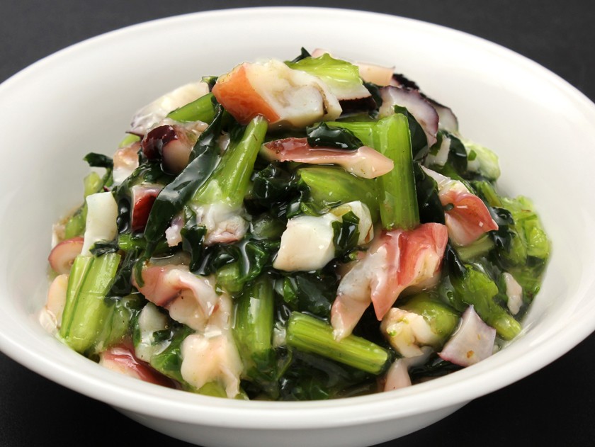 シマダコ青菜和え