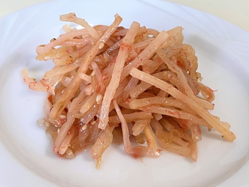 シャキシャキごぼう梅肉和え